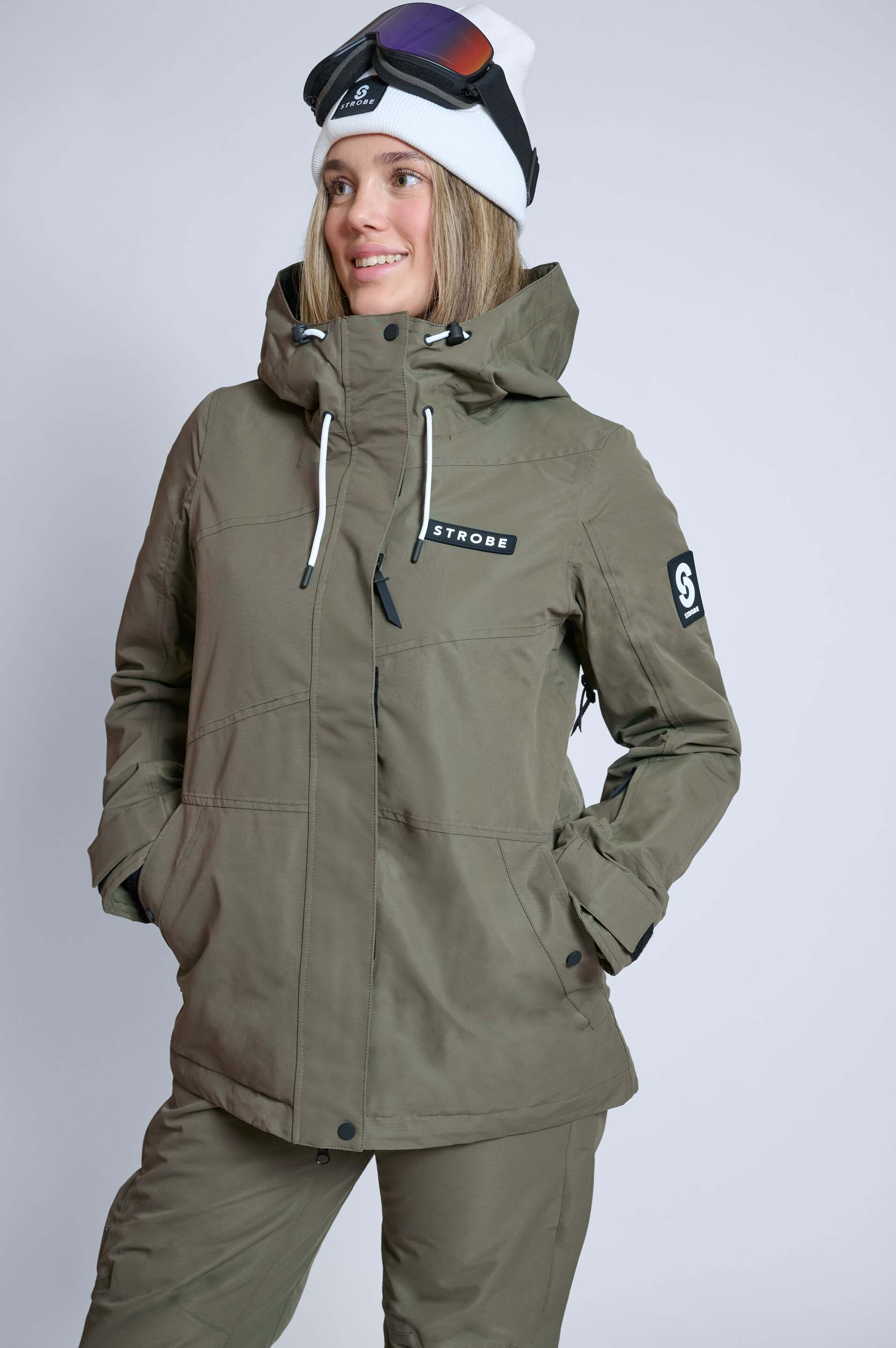 Aura Skijakke Olive Green - Kvinder