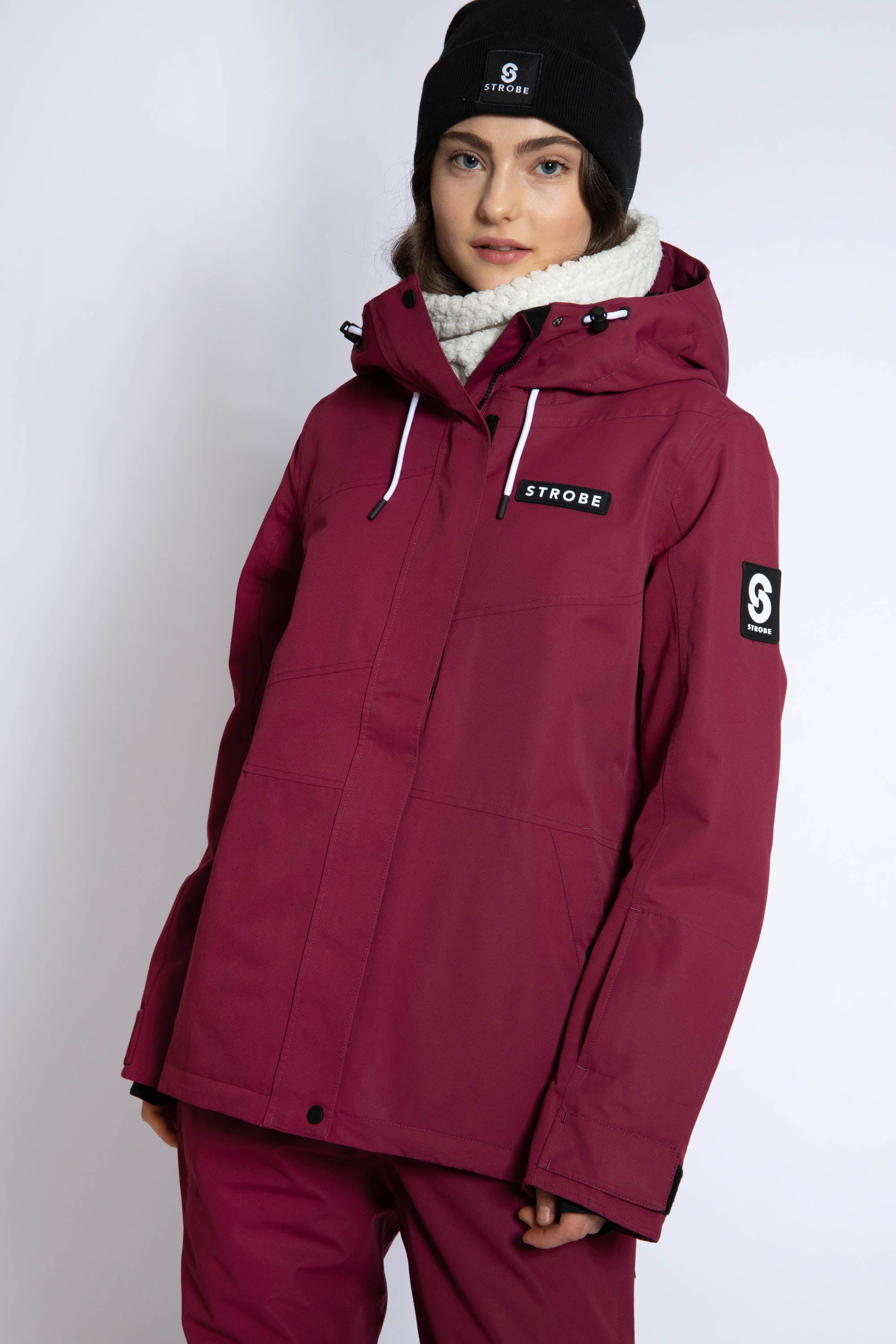 Aura Skijakke Burgundy - Kvinder