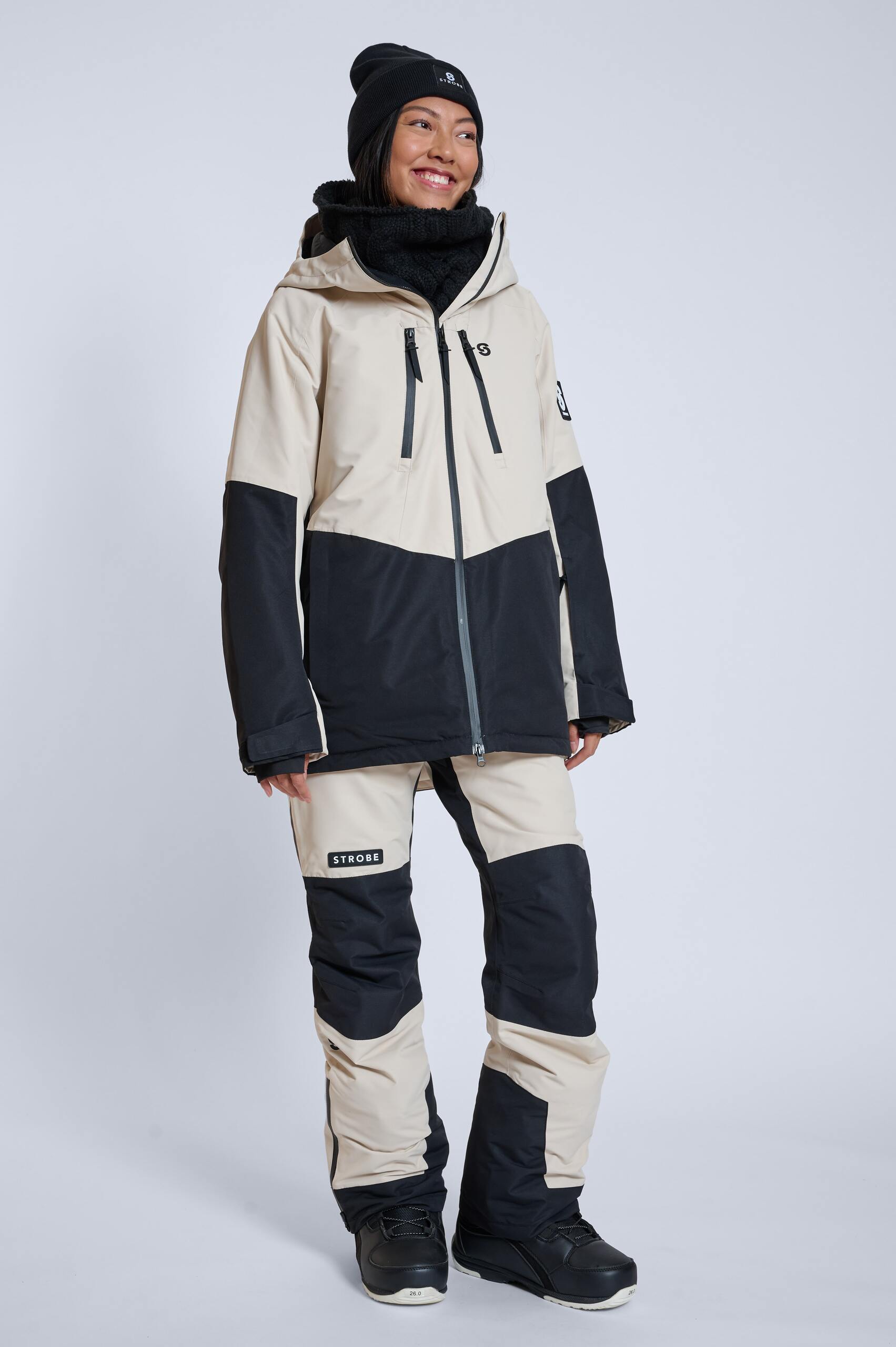 Lynx Skijakke Lt Beige - Kvinder