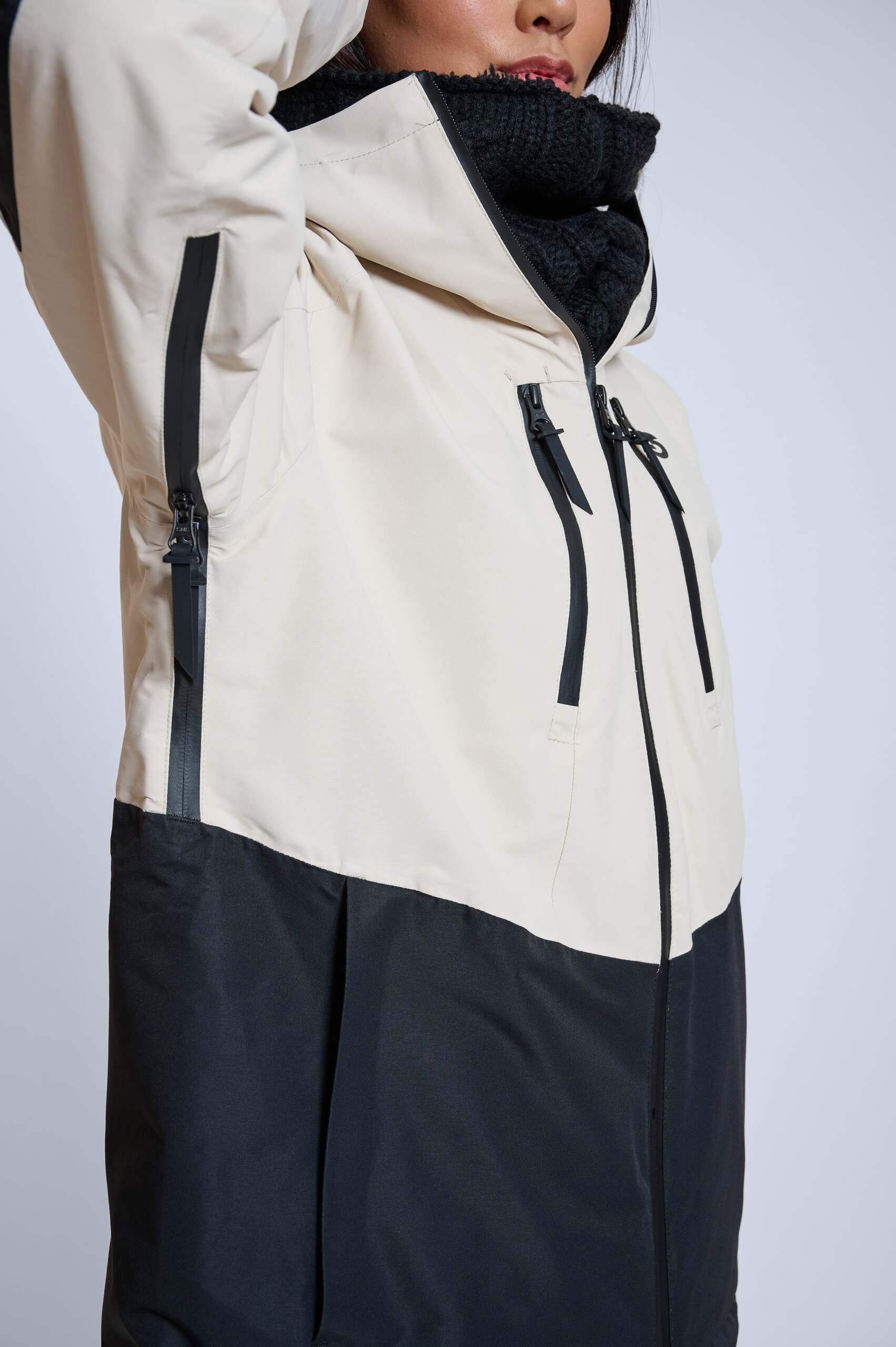 Lynx Skijakke Lt Beige - Kvinder